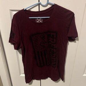 Freedom Graphic Short Sleeve Tee - Maroon